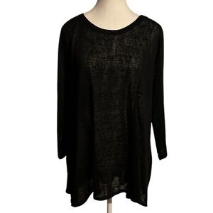 Philosophy Black Burnout XL Long Sleeve Tunic